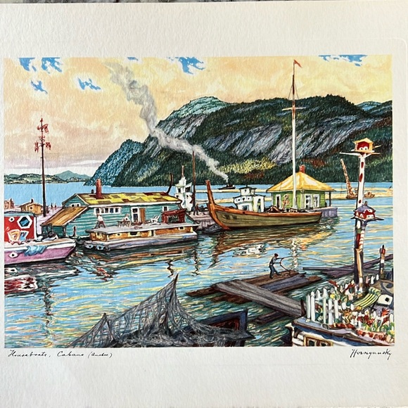 Nicholas Hornyansky Print - Houseboats on the Cabano - Picture 4 of 8